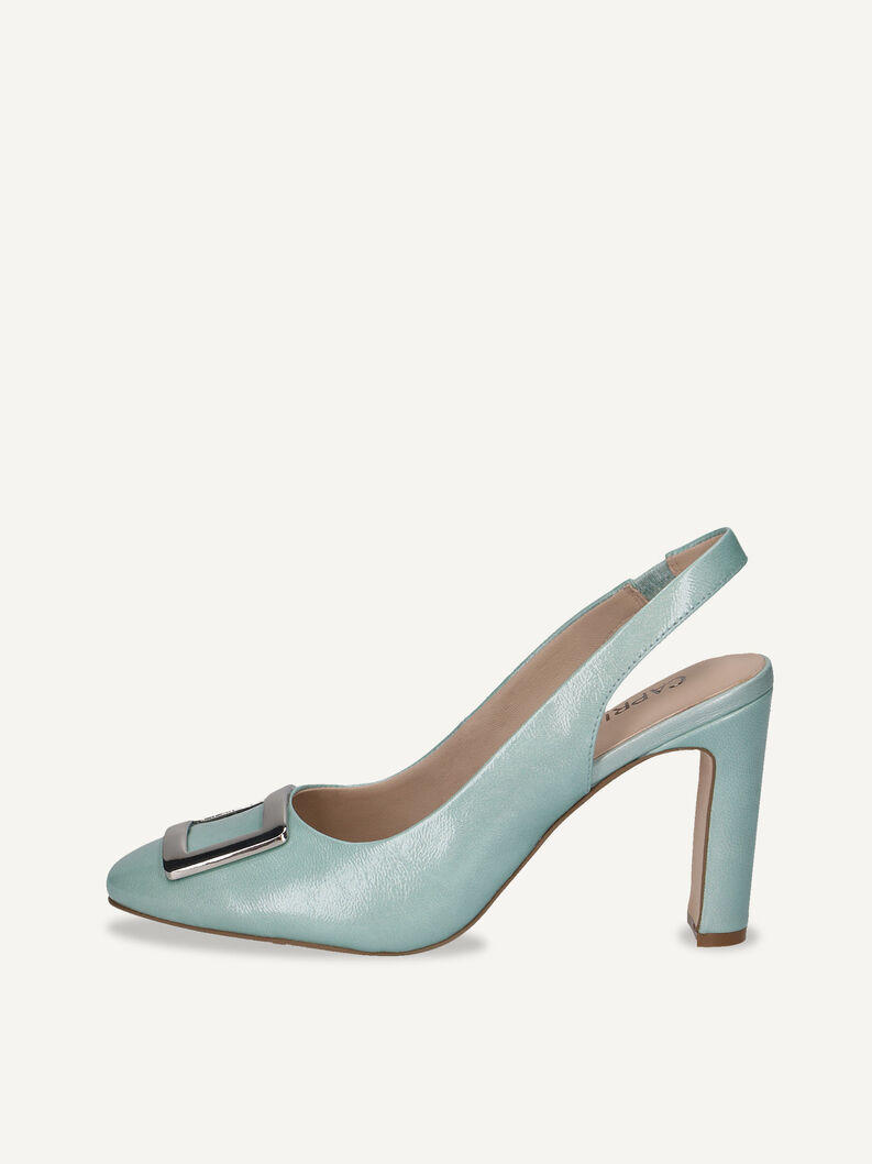 Lederslingpumps - türkis, TURQUOISE NAPL, hi-res