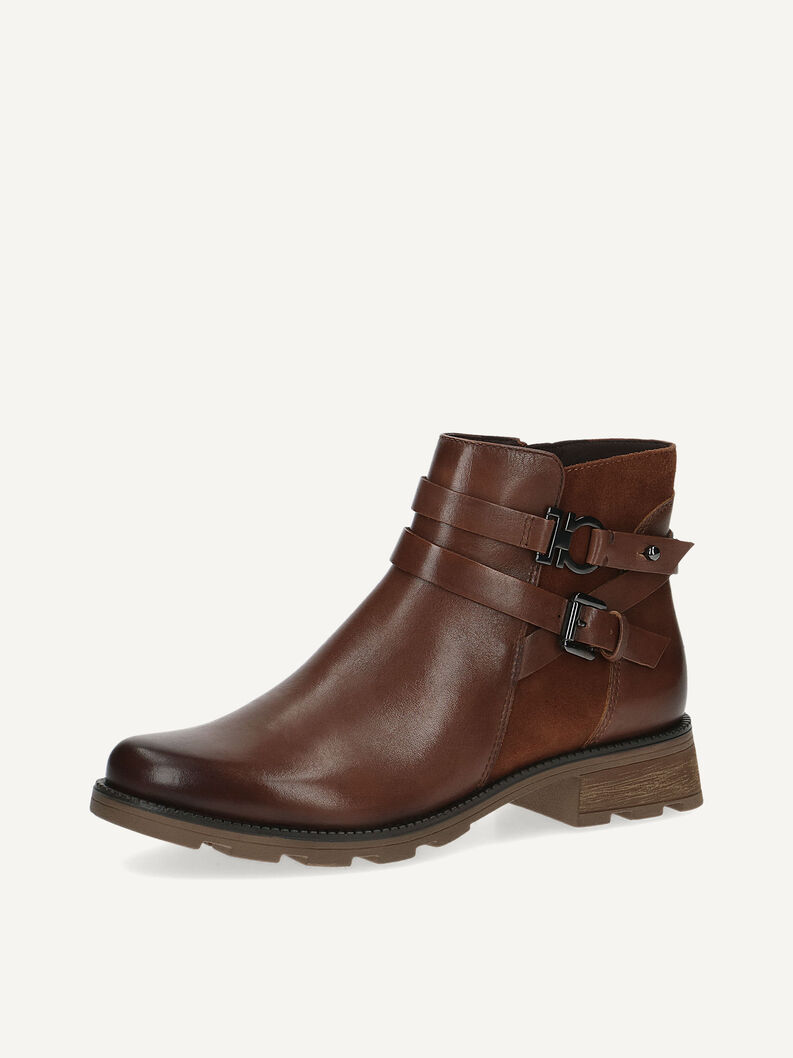 Lederstiefelette - braun, COGNAC COMB, hi-res