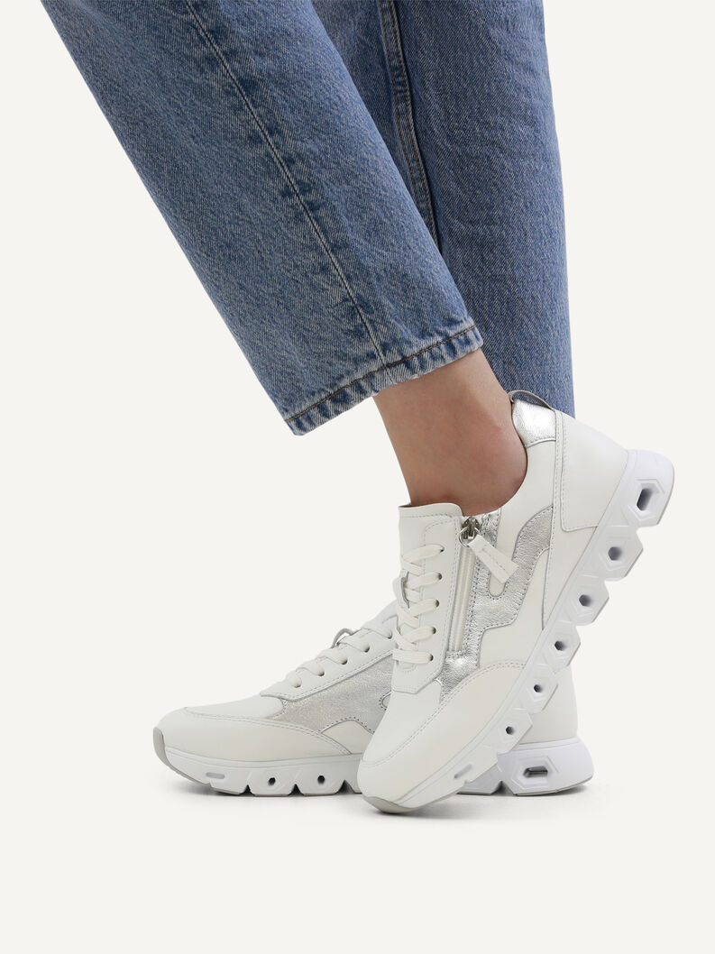 Sneaker, WHITE/SILVER, hi-res