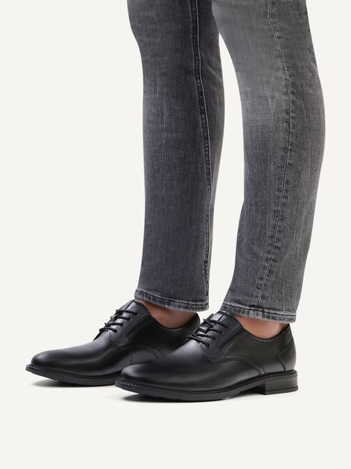 Ledersneaker - schwarz, BLACK NAPPA, hi-res
