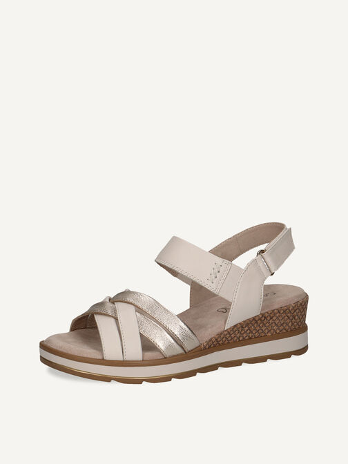 Ledersandalette - weiß, OFFWHITE COMB, hi-res