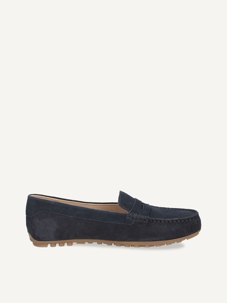 Ledermoccassin - blau, OCEAN SUEDE, hi-res