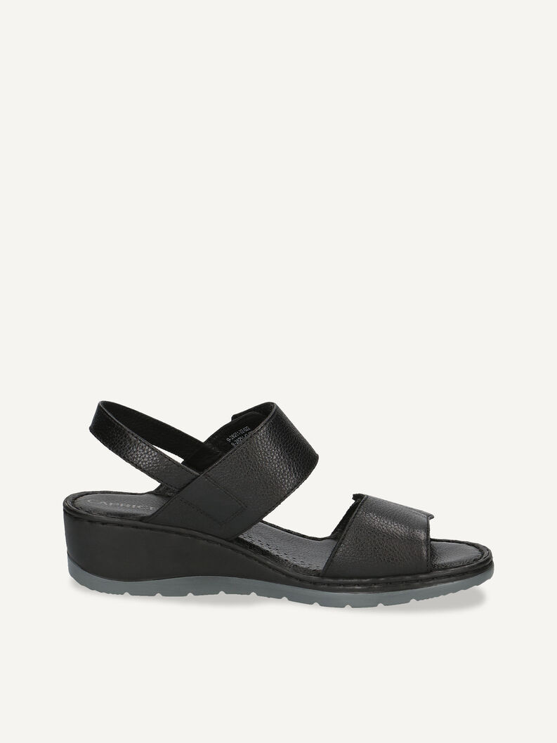 Ledersandalette - schwarz, BLACK NAPPA, hi-res