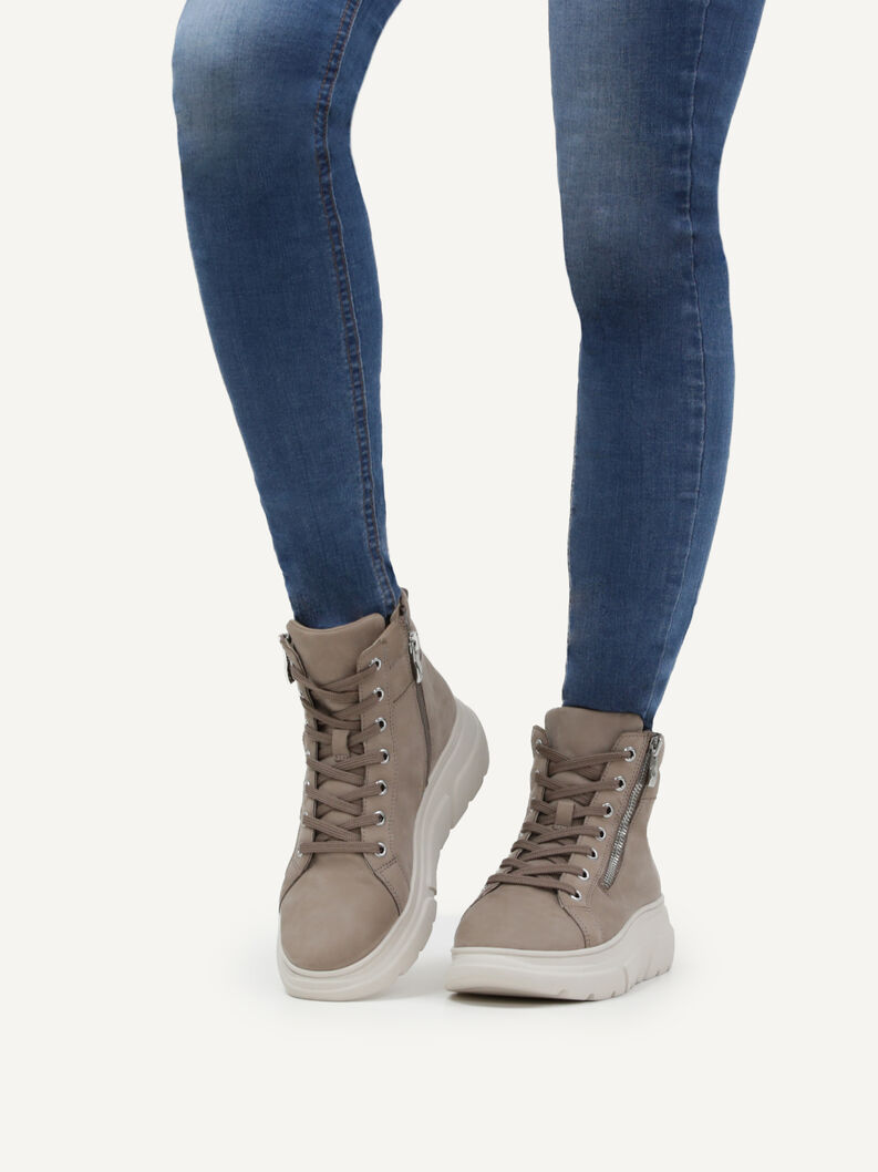 Lederstiefelette - braun, MUD NUBUC, hi-res