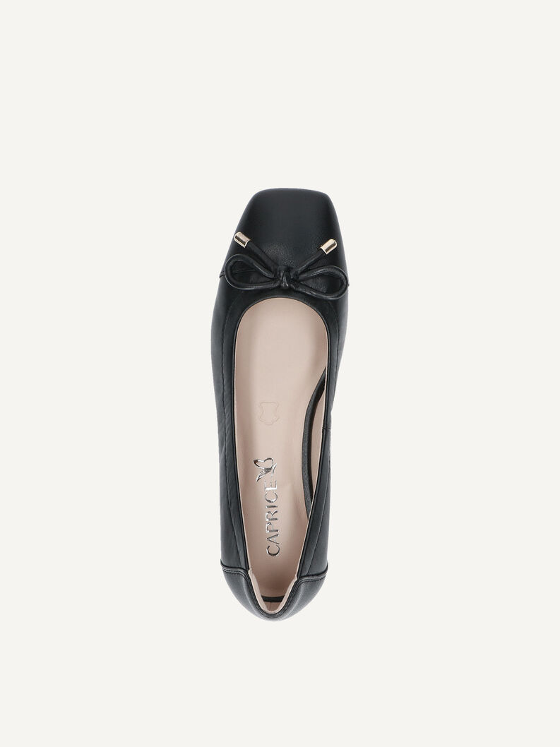 Lederballerina - schwarz, BLACK NAPPA, hi-res