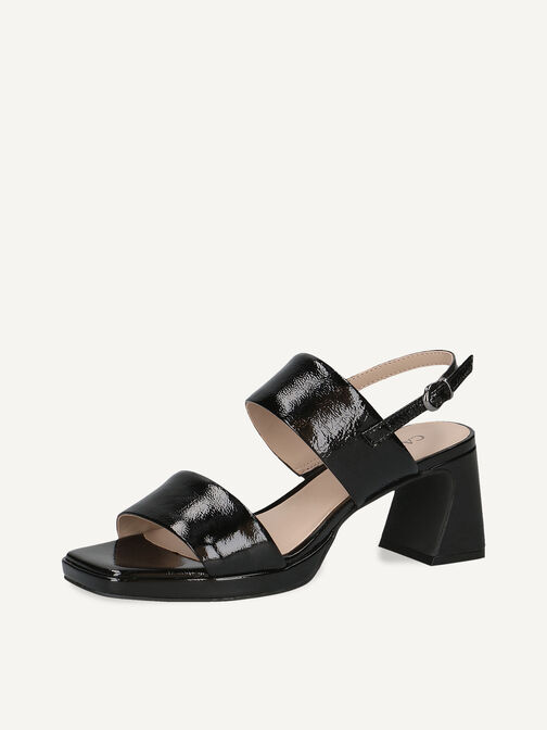 Ledersandalette - schwarz, BLACK PATENT, hi-res