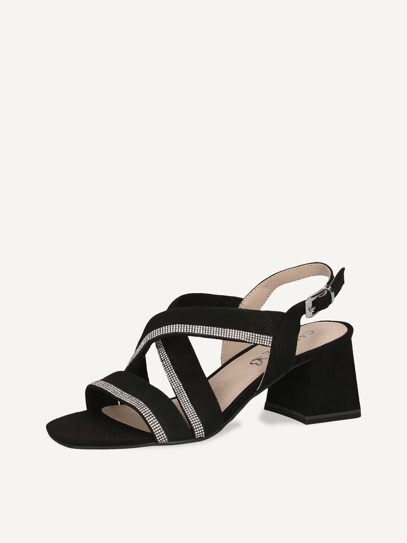 Sandalette - schwarz, BLACK SUEDE, hi-res