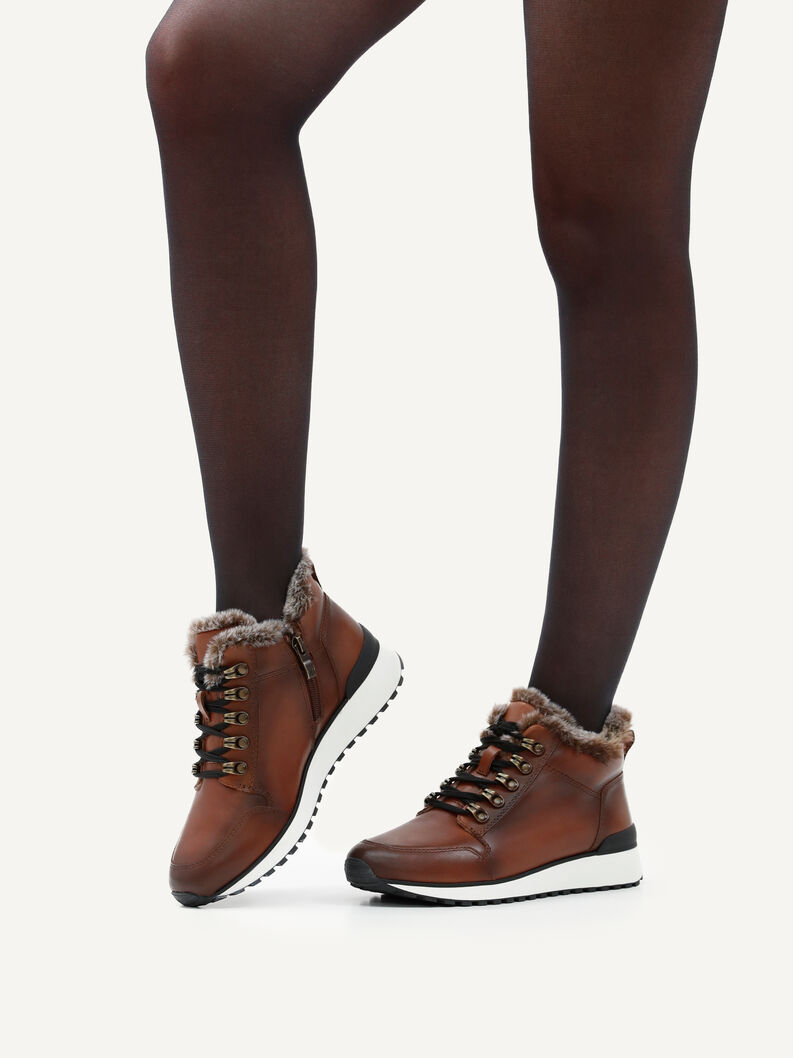 Lederstiefelette - braun Warmfutter, COGNAC NAPPA, hi-res