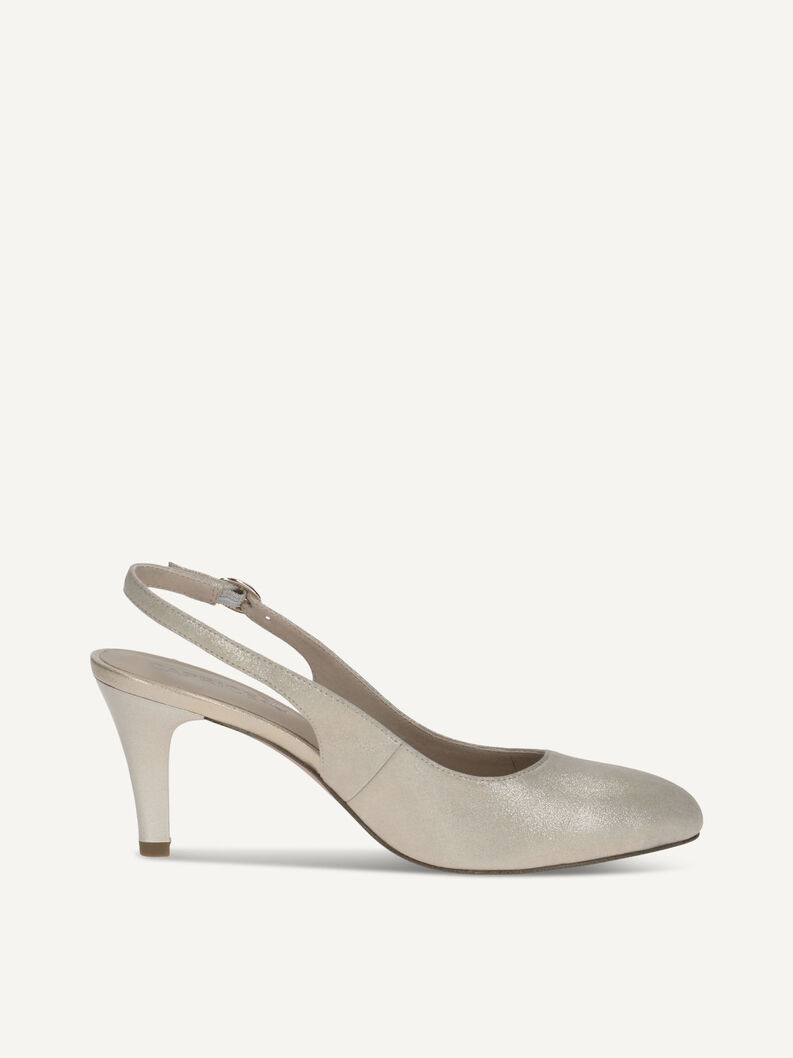Slingpumps, LT.GOLD METAL., hi-res