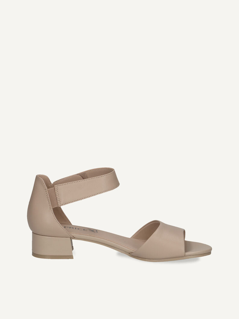 Ledersandalette - beige, BEIGE NAPPA, hi-res
