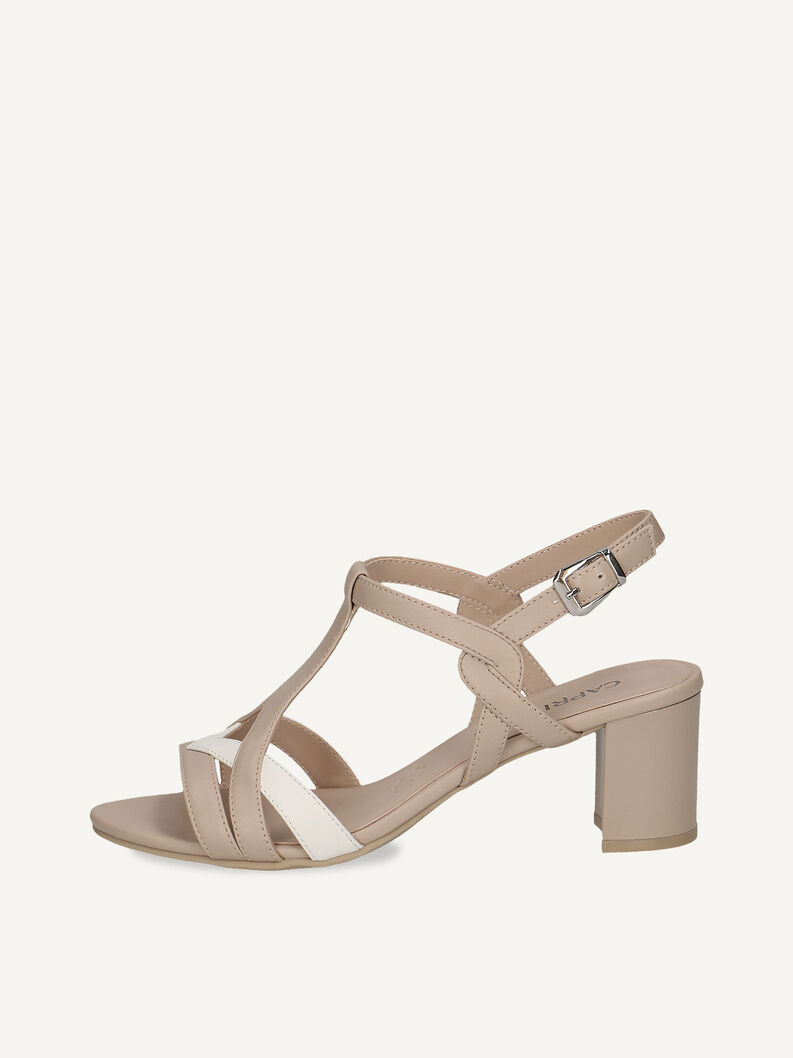Sandale à talon - beige, BEIGE COMB, hi-res