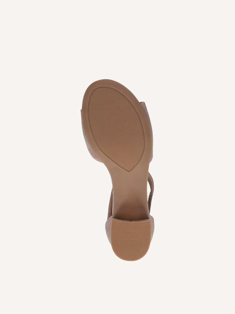 Ledersandalette - braun, MUD SUEDE, hi-res