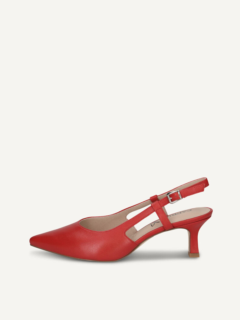 Slingpumps, RED NAPPA, hi-res