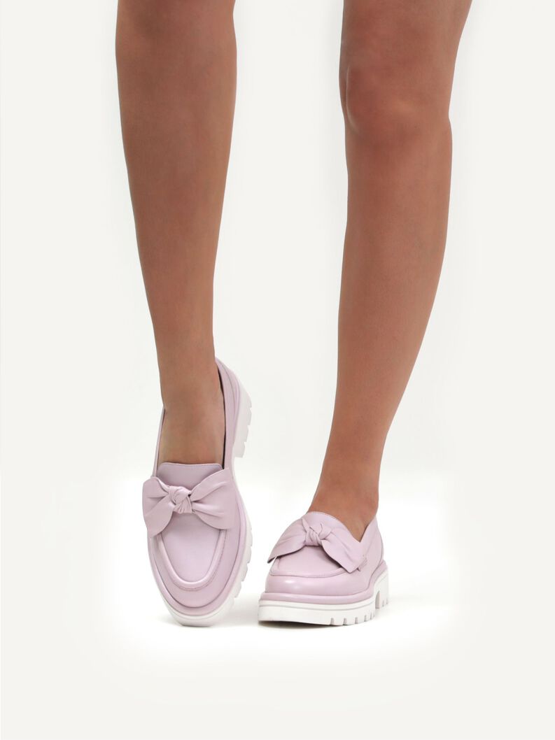 Lederslipper - lila, LT.PURPLE PERL, hi-res