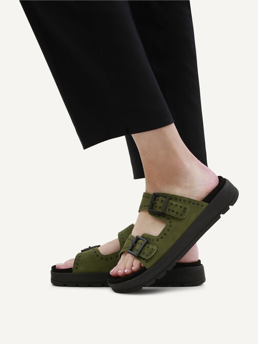 Pantolette, KHAKI SUEDE, hi-res