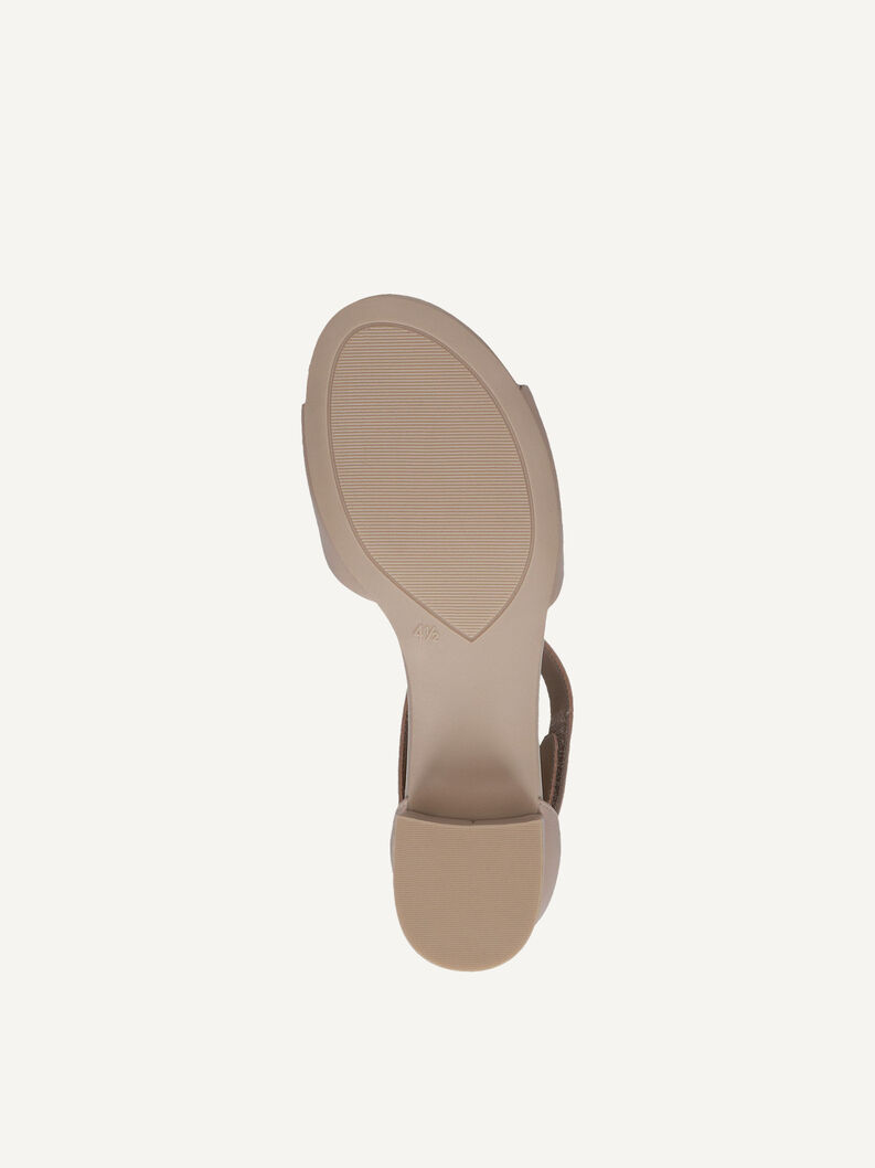Ledersandalette - beige, BEIGE NAPPA, hi-res