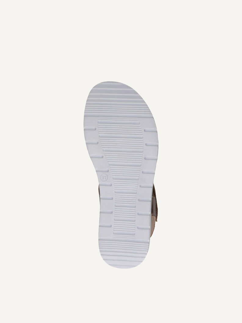 Ledersandalette - braun, TAUPE MET.COMB, hi-res