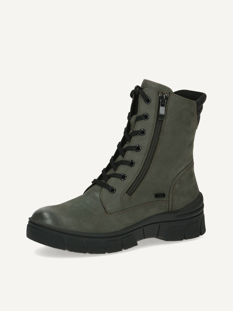 Lederstiefelette - khaki Warmfutter, KHAKI COMB, hi-res