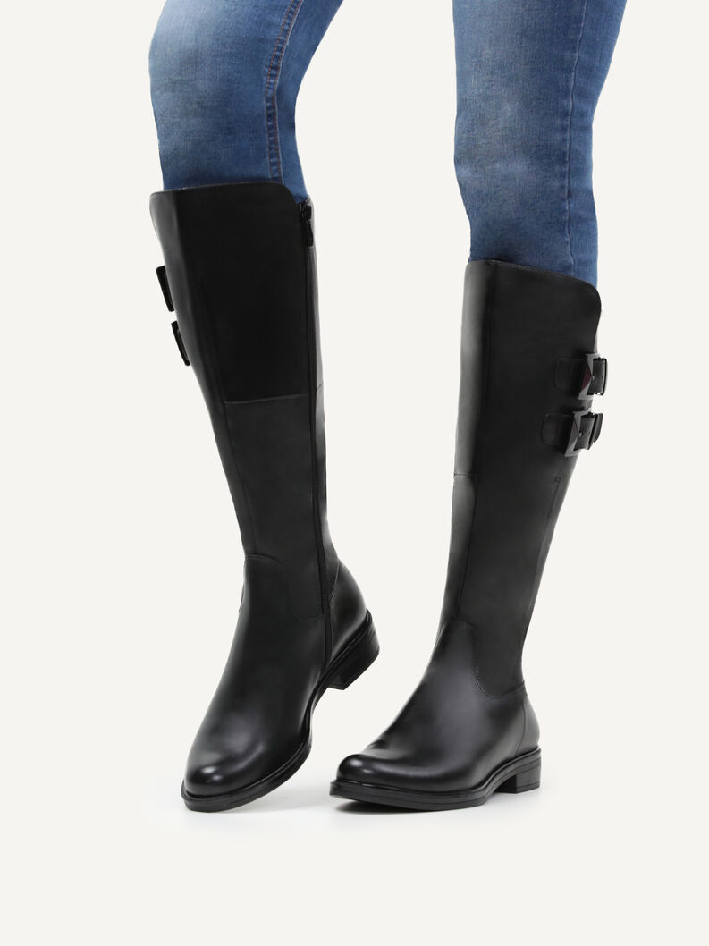 Lederstiefel - schwarz, BLACK NAPPA, hi-res