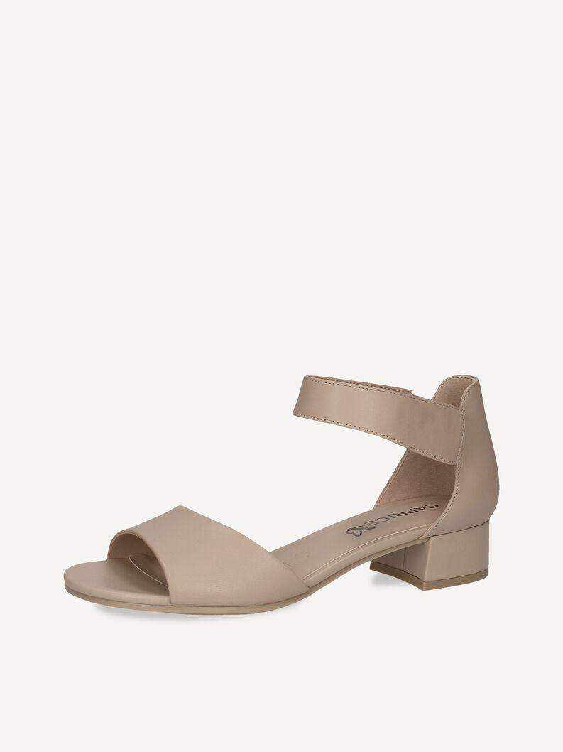 Ledersandalette - beige, BEIGE NAPPA, hi-res