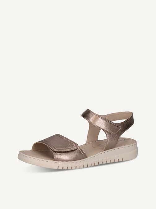 Sandale à talon, TAUPE METALLIC, hi-res