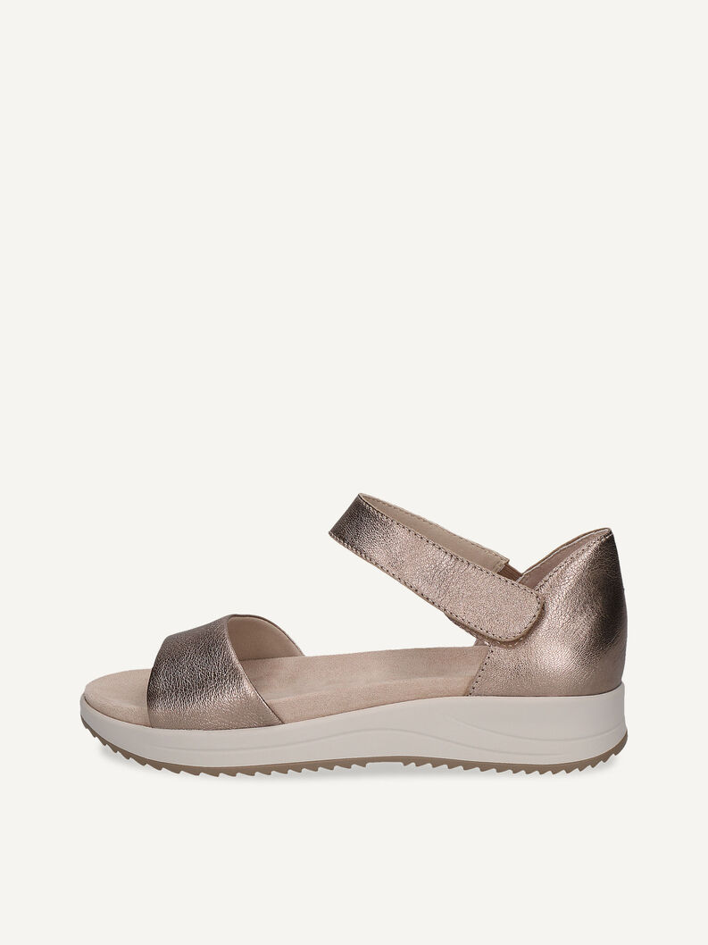 Ledersandale - braun, TAUPE METALLIC, hi-res
