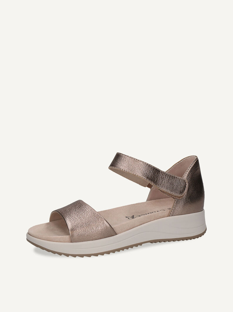 Ledersandale - braun, TAUPE METALLIC, hi-res