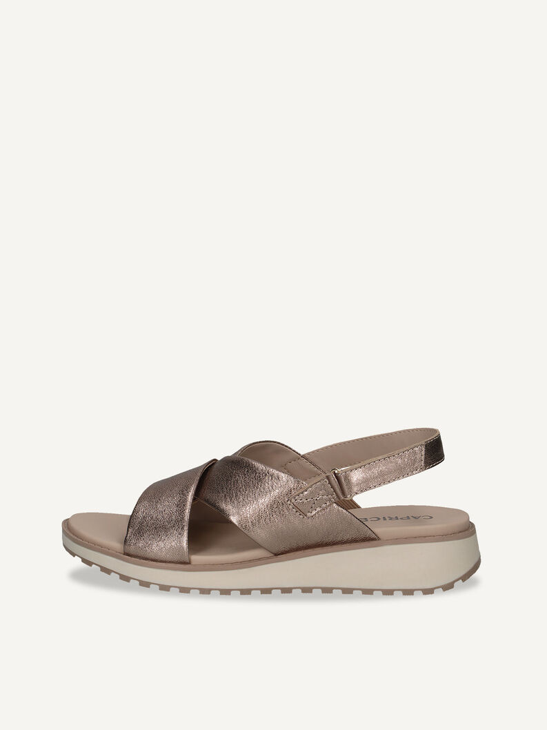 Ledersandale - braun, TAUPE METALLIC, hi-res