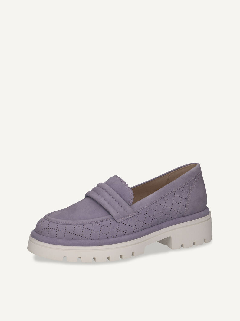 Lederslipper - lila, LAVENDER SUEDE, hi-res