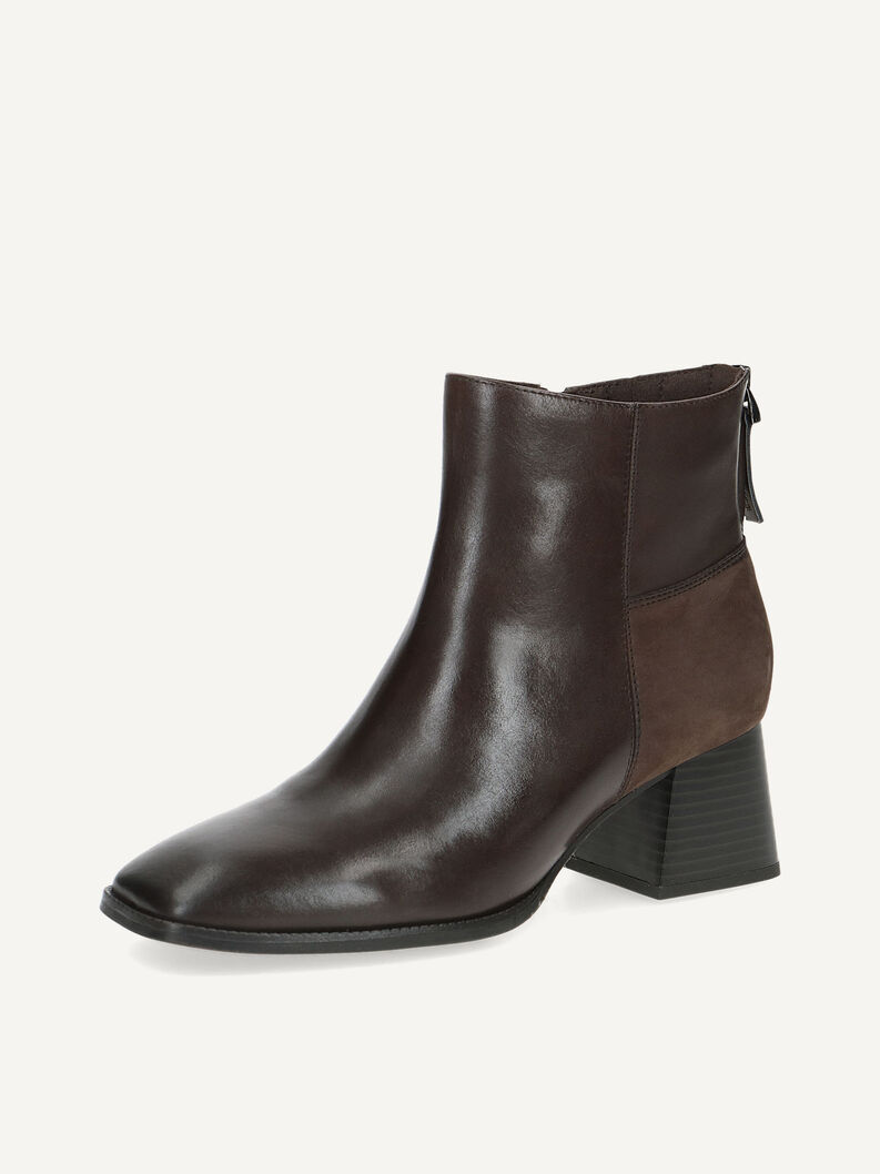 Lederstiefelette - braun, DK BROWN COMB, hi-res