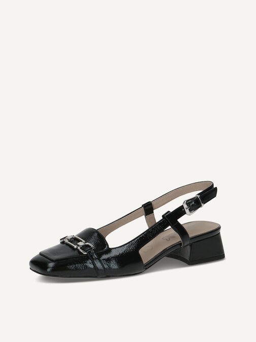 Slingpumps, BLACK NAPLAK, hi-res