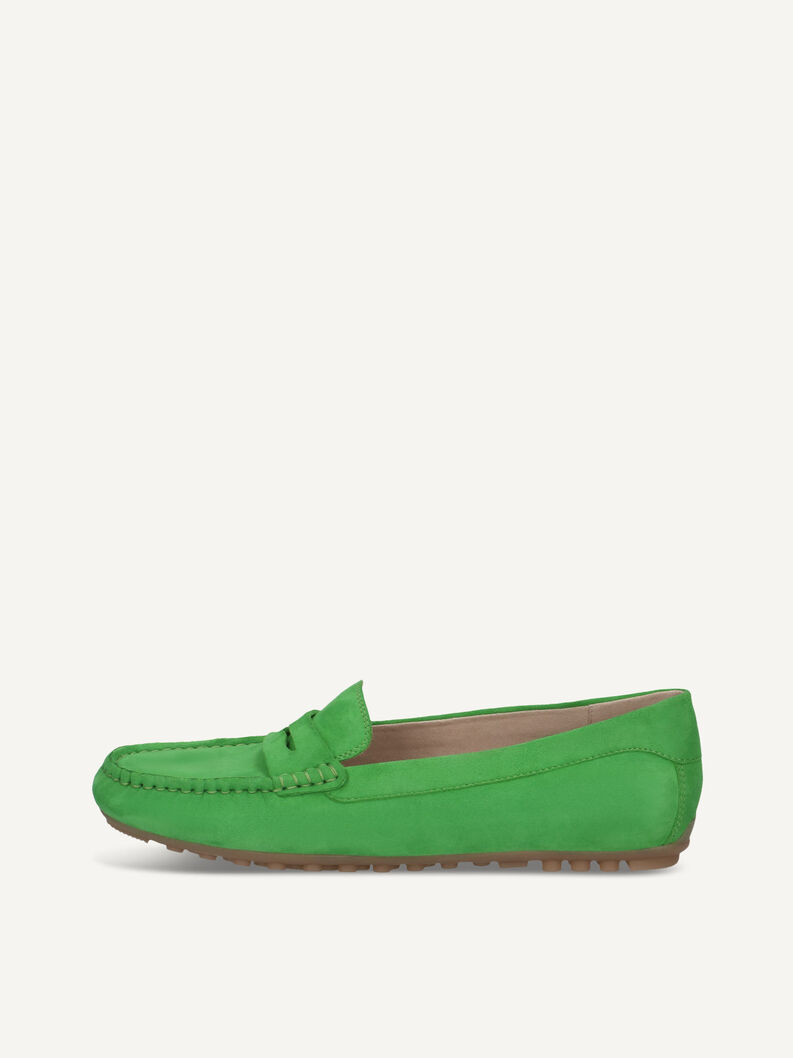 Ledermoccassin - grün, GREEN SUEDE, hi-res