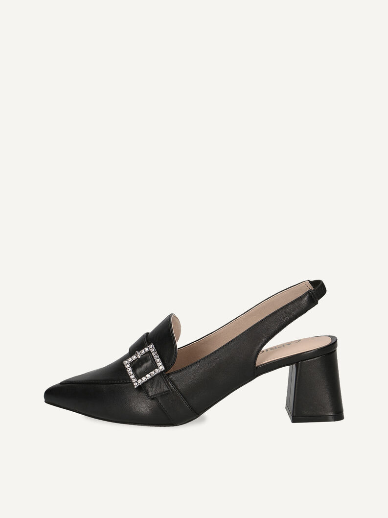 Lederslingpumps - schwarz, BLACK NAPPA, hi-res