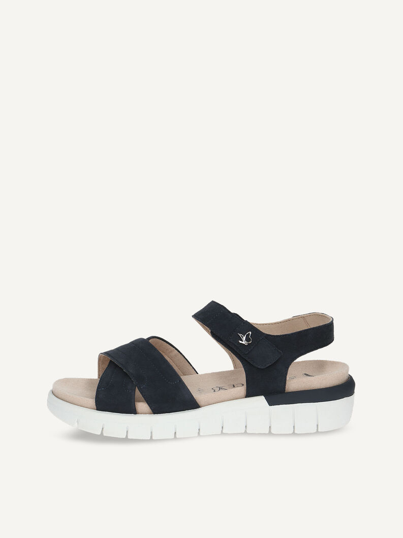 Ledersandale - blau, OCEAN SUEDE, hi-res