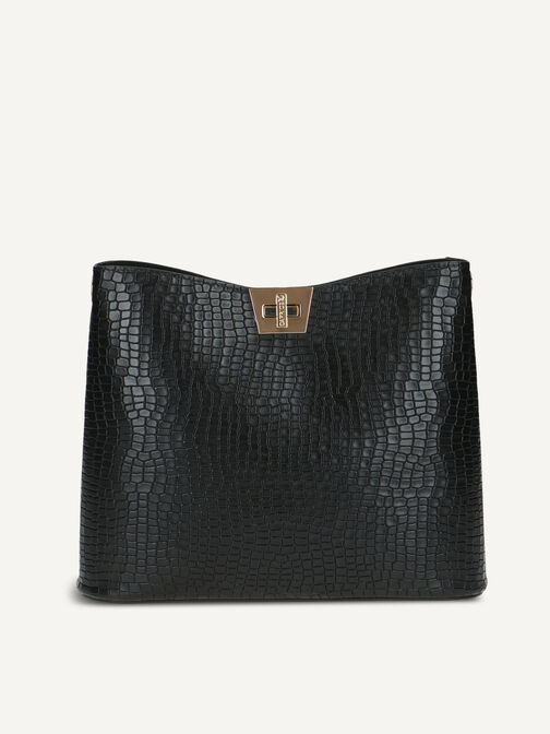 Handtasche, BLACK CROCO, hi-res