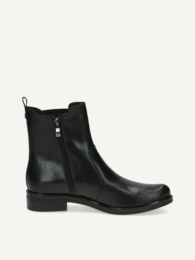 Lederstiefelette - schwarz, BLACK NAPPA, hi-res