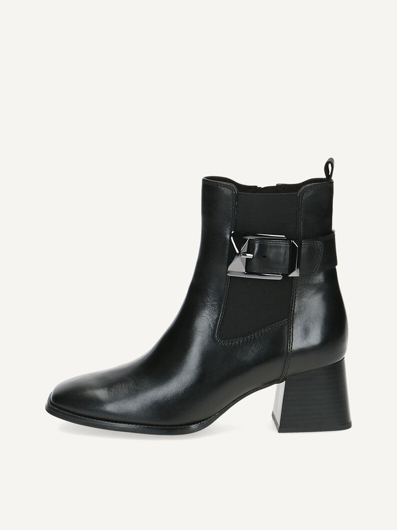 Lederstiefelette - schwarz, BLACK NAPPA, hi-res