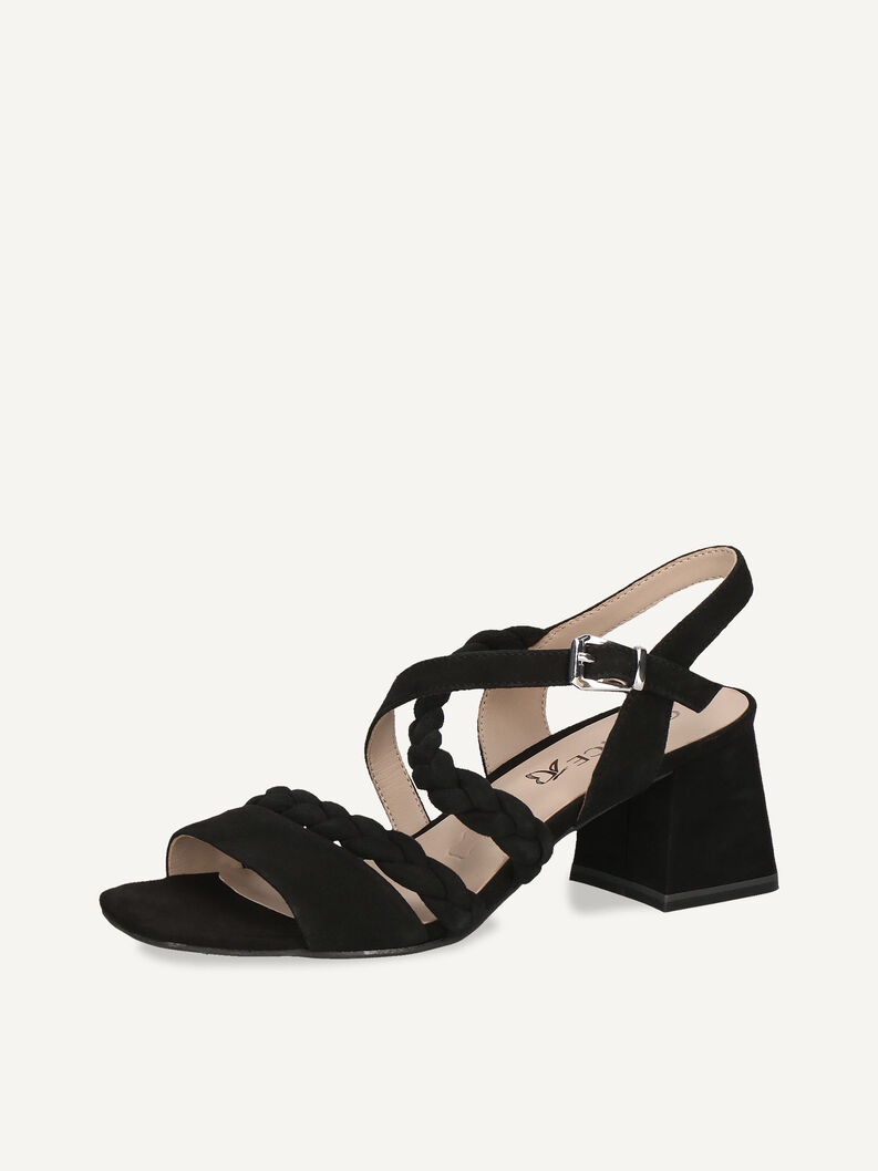 Ledersandalette - schwarz, BLACK SUEDE, hi-res