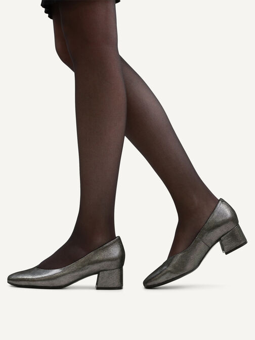 Pumps, DK GREY METAL., hi-res