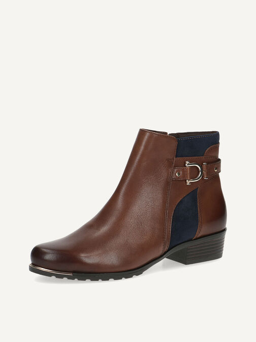 Lederstiefelette - braun, COGNAC/OCEAN, hi-res