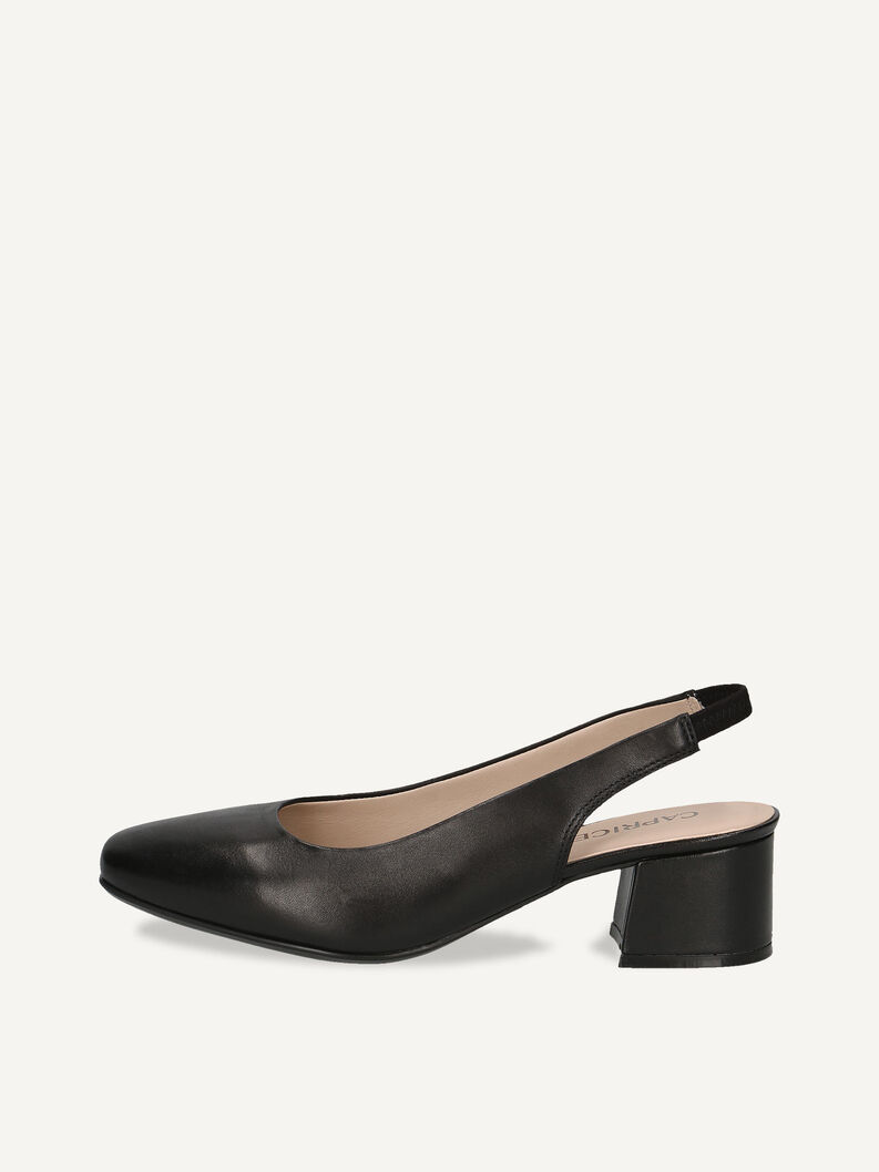 Lederslingpumps - schwarz, BLACK NAPPA, hi-res