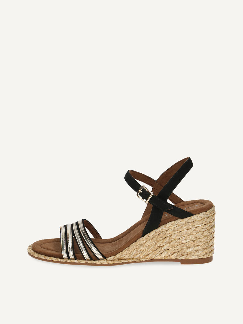 Sandalette - schwarz, BLACK/GOLD, hi-res