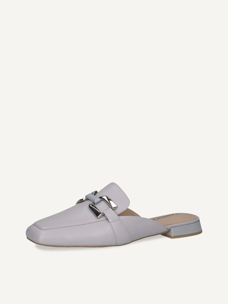 Ledersandalette - blau, LT.BLUE PERL, hi-res