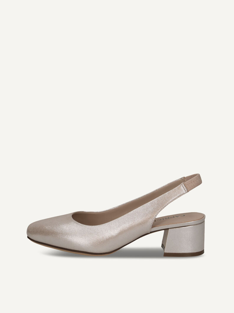 Slingpumps, TAUPE METALLIC, hi-res