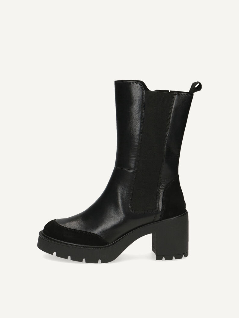 Lederstiefelette - schwarz, BLACK COMB I, hi-res