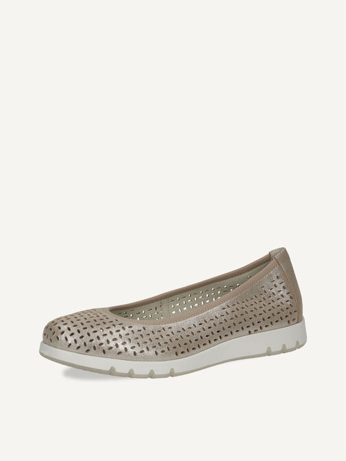 Lederballerina - metallic, TAUPE SUE.MET., hi-res