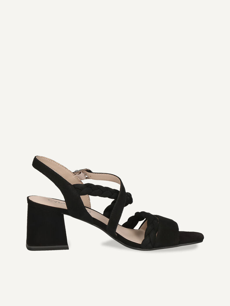 Ledersandalette - schwarz, BLACK SUEDE, hi-res