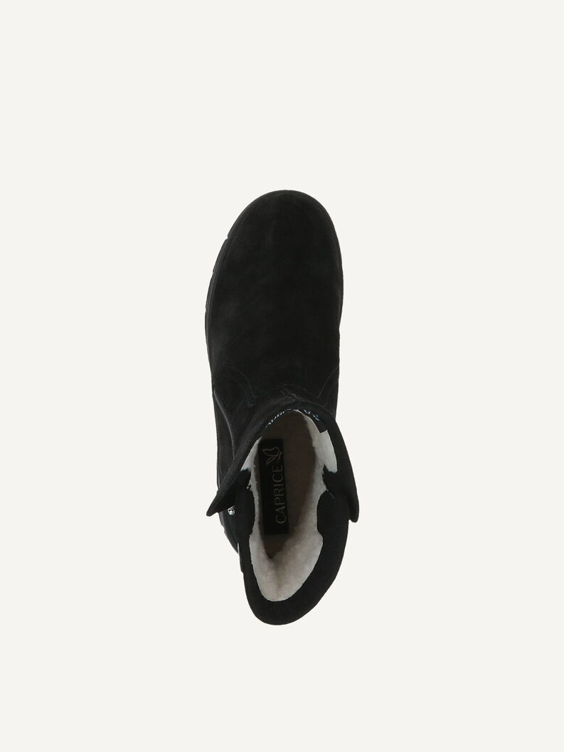 Lederstiefelette - schwarz Warmfutter, BLACK SUEDE, hi-res