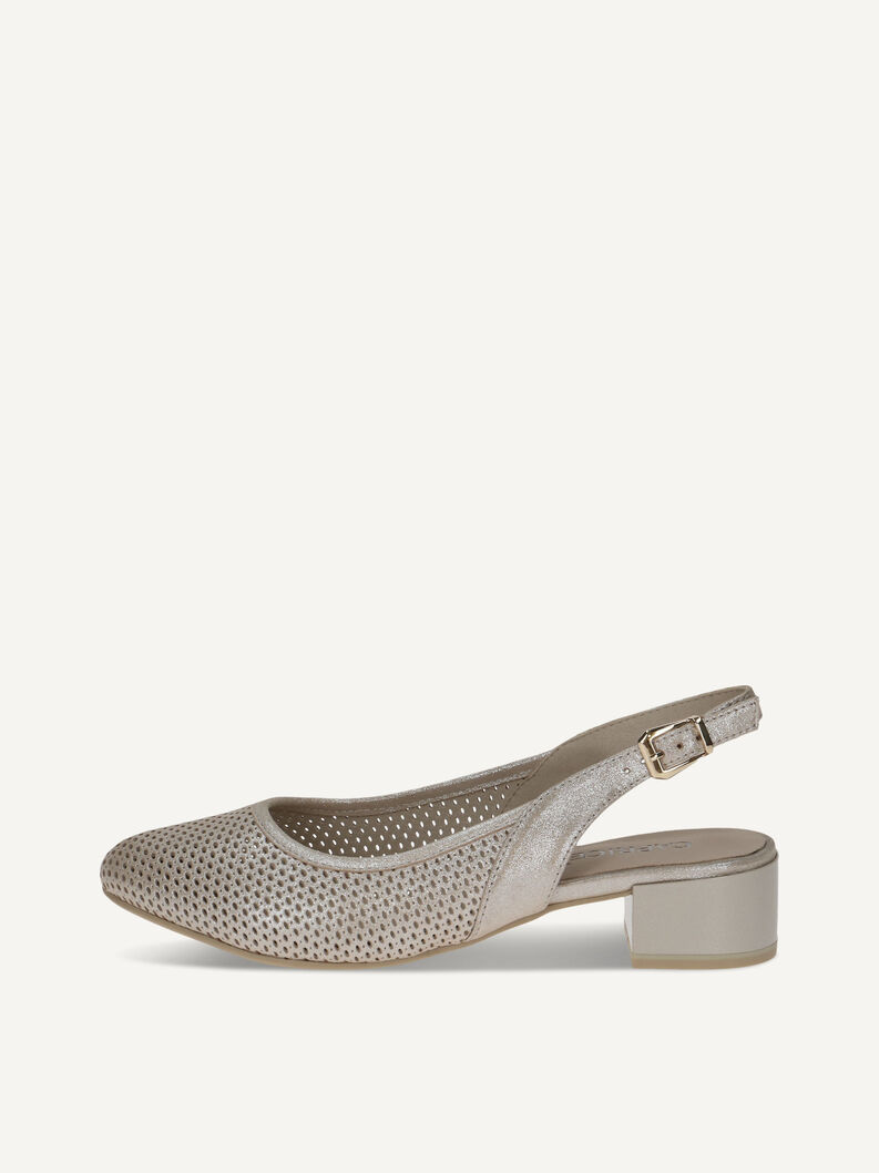 Slingpumps, TAUPE METALLIC, hi-res