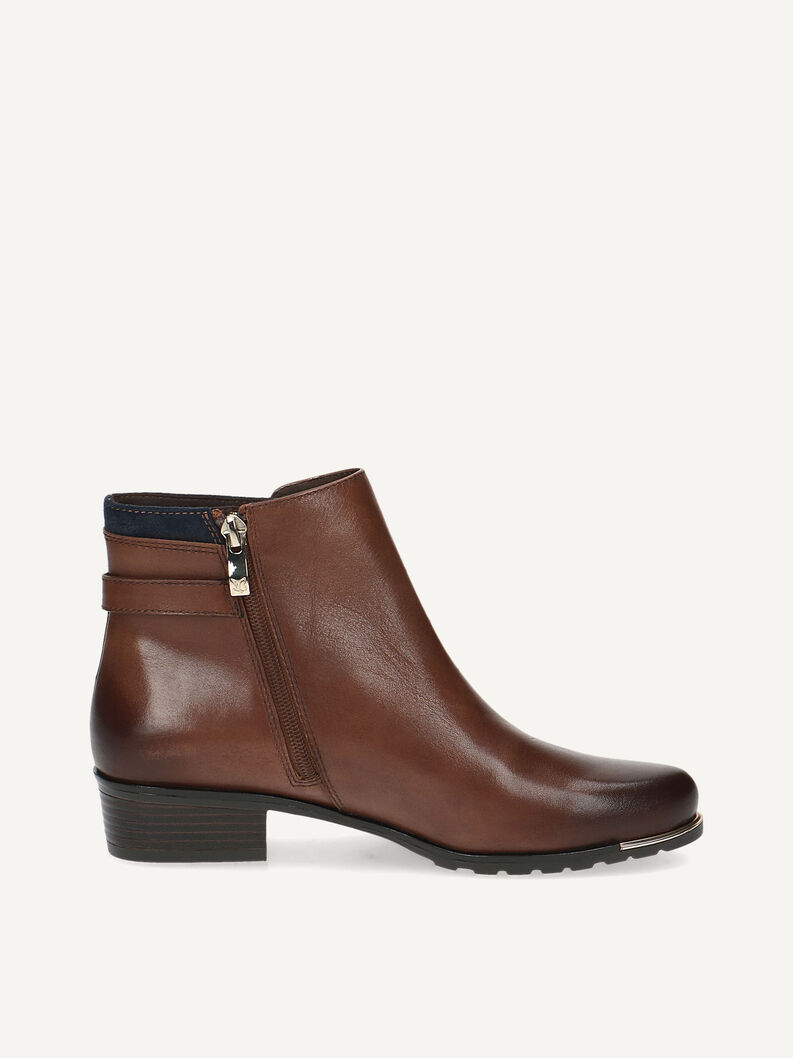 Bottine en cuir - marron, COGNAC/OCEAN, hi-res